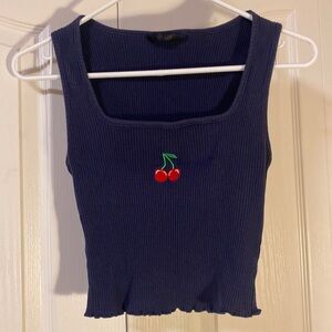 Blue cherry tank top!